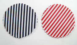 Fabric for Wedding Favors Red Cloth with Red Stripes 12cm 0527093 1pcs
