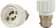 Elvhx Socket Adapter from B22 to GZ10 in White color Set 1pcs ELB22GZ10