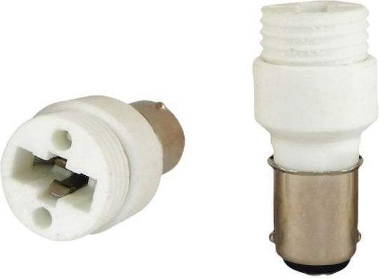 Elvhx Socket Adapter from BA15D to G9 in White color Set 1pcs ELBA15DG9
