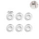Set of Anti-Vibration Round Adhesive Silicone Pads Shock Absorbers 4pcs S-10855 Transparent