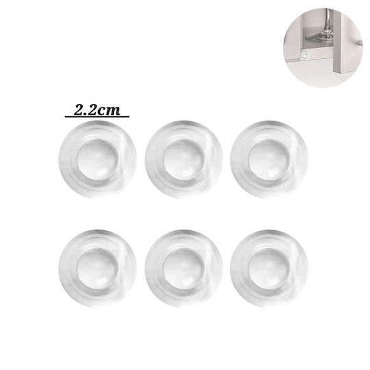 Set of Anti-Vibration Round Adhesive Silicone Pads Shock Absorbers 4pcs S-10855 Transparent