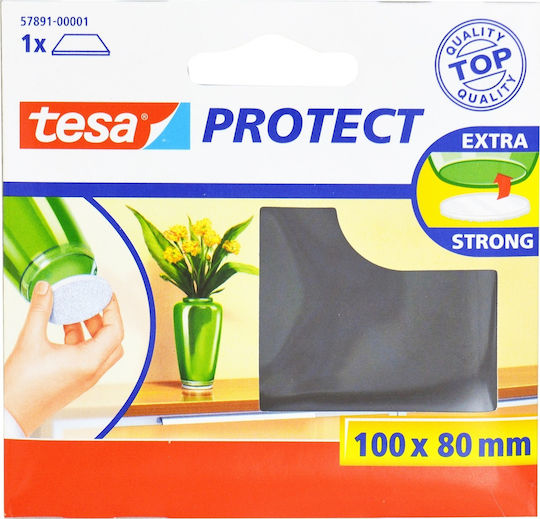 Tesa 57891 Τσοχάκια Τετράγωνα με Αυτοκόλλητο 100x80mm Καφέ 16τμχ