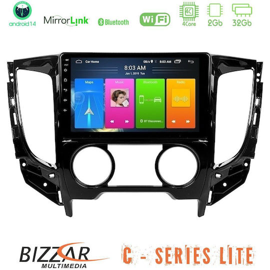 Bizzar Ηχοσύστημα Αυτοκινήτου για Fiat Fullback Mitsubishi L200 2016 με A/C (Bluetooth/USB/WiFi/GPS/Apple-Carplay/Android-Auto) με Οθόνη Αφής 9"