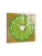 Tulup Silent Ceas de Perete Sticlă Galben 30x30cm
