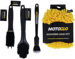 Motoglo Комплект Ръкавица За Миене Микрофибърни Четки За Почистване Brush Mitt Set