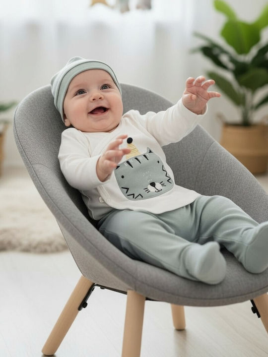 Kids' Set with Pants Winter 2pcs Ecru, Mint Green