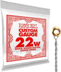 Ernie Ball Einzel Nickel gewickelte Saiten 22" für Laute Kugelkopf