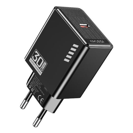Kakusiga Charger Without Cable with USB-C Port 30W Blacks (KSC-1241)