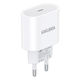 Kakusiga Φορτιστής Χωρίς Καλώδιο με Θύρα USB-C 20W Λευκός (KSC-1223)
