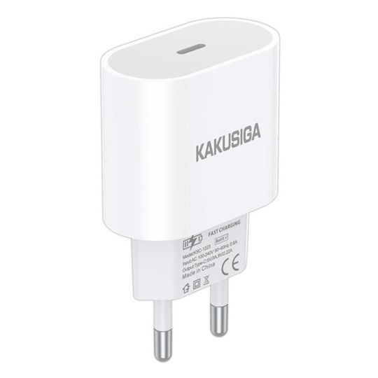 Kakusiga Φορτιστής Χωρίς Καλώδιο με Θύρα USB-C 20W Λευκός (KSC-1223)