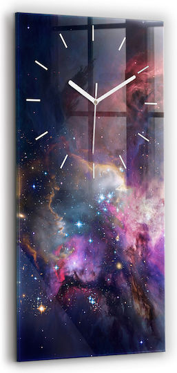 Tulup Тих режим Стенен часовник Стъкло Многоцветен 30x60см