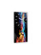 Tulup Leise Wanduhr Glas Mehrfarbig 30x60cm