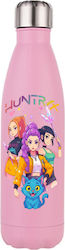 Μπουκάλι Θερμός Kpop Demon Hunters 500ml Ροζ Matte