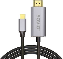 Savio HDMI-Stecker - HDMI-Stecker 2m Schwarz Savio HDMI-Stecker - HDMI-Stecker 2m Schwarz