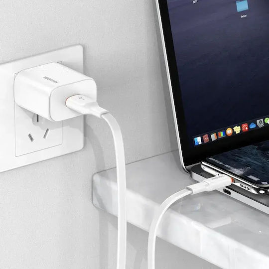 Kakusiga Flat USB 2.0 Cable USB-C Male - USB-C PD Black 1m