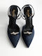 Pumps mit Stiletto-Absatz Blau