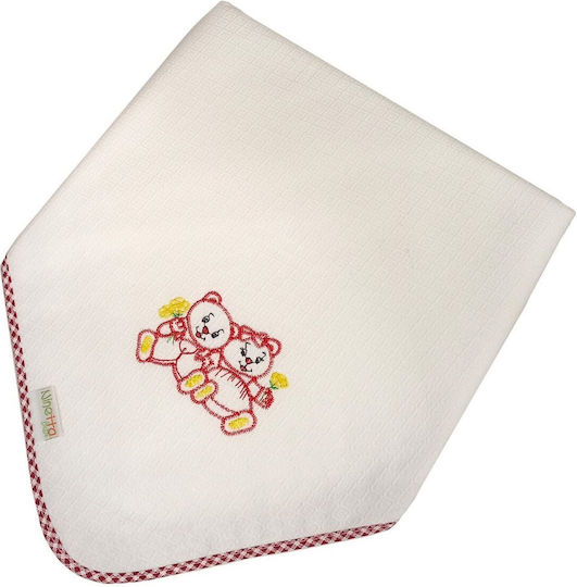 Ninetta Bebe Pique Swaddle Wrap Burgundy 90x90cm.
