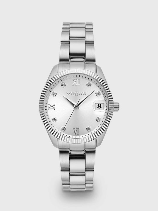 Vogue Women's Watch with Silver Metal Bracelet