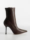 Women's Ankle Boots with High Heel Brown