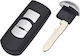 Techstar Car Key Case Mazda 3 Buttons Compatible Mazda 6 Cx-5 Cx-3 2014-2015 Models Right Groove Blade