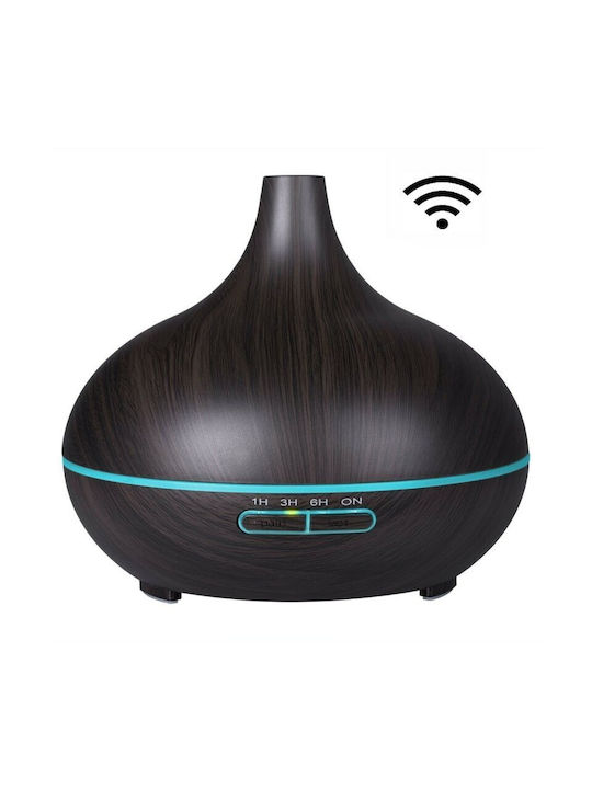 Vrising LED Aromatherapie-Diffusor Ultraschall mit Timer Braun 400ml