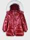 Kids' Casual Jacket with Hood Burgundy