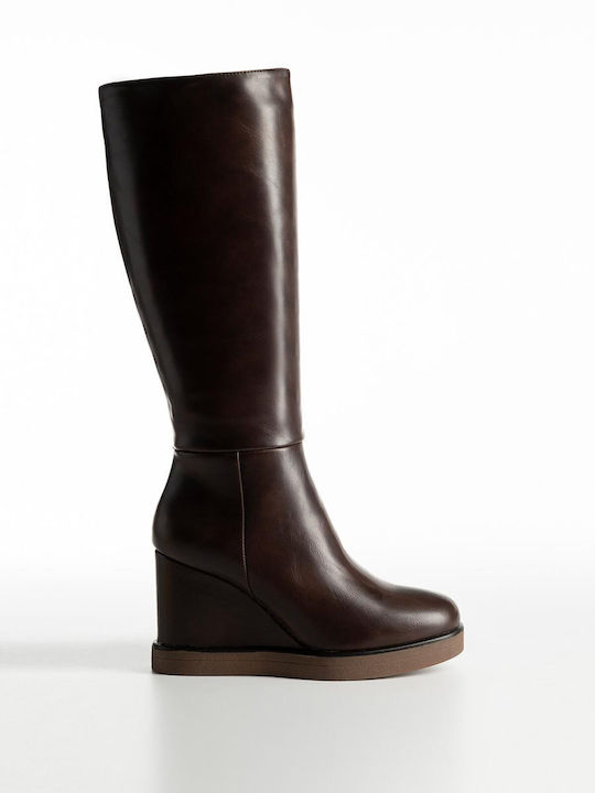 Bozikis Damenstiefel mit hohem Absatz Braun