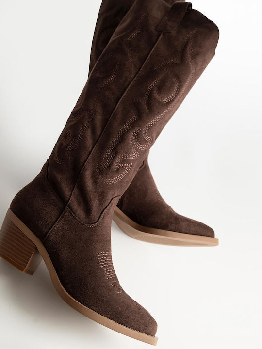 Bozikis Cizme dama Cowboy cu toc mediu Maro