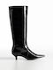 Patent Leather Women's Boots Black