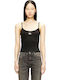 Women's Blouse Cotton Sleeveless Black