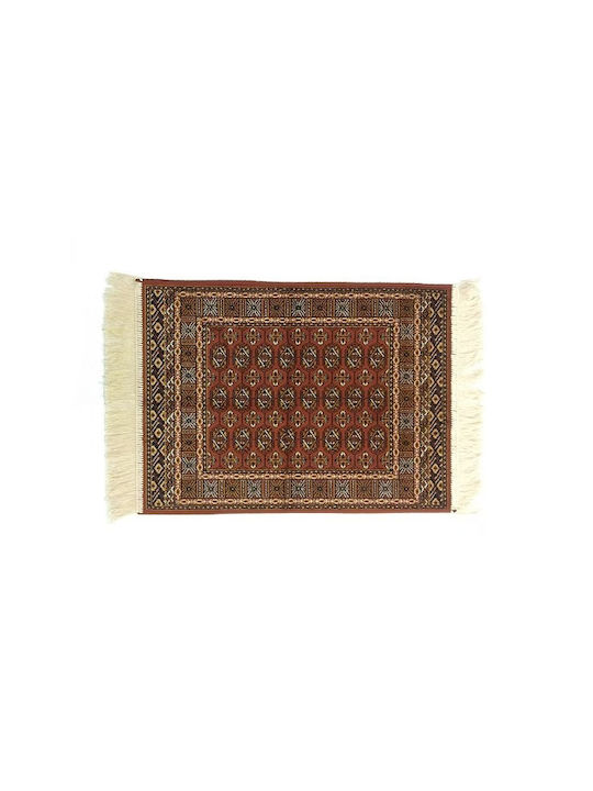 Antiderapant Covor Rectangular cu franjuri Somon