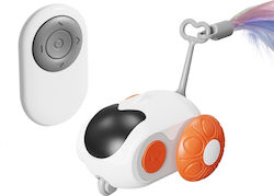 Cat Toy Remote Control White Feathers