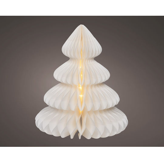 Christmas Decorative Tree Paper Micro Led Warm White Diameter 42x48 Cm Lumineo Fsc Decoris