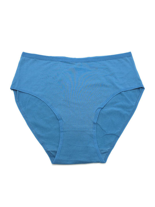 Power Flower Cotton Women's Briefs Blue