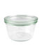 Weck Set of 6pcs Jars General Use with Lid Glass Transparent 370ml