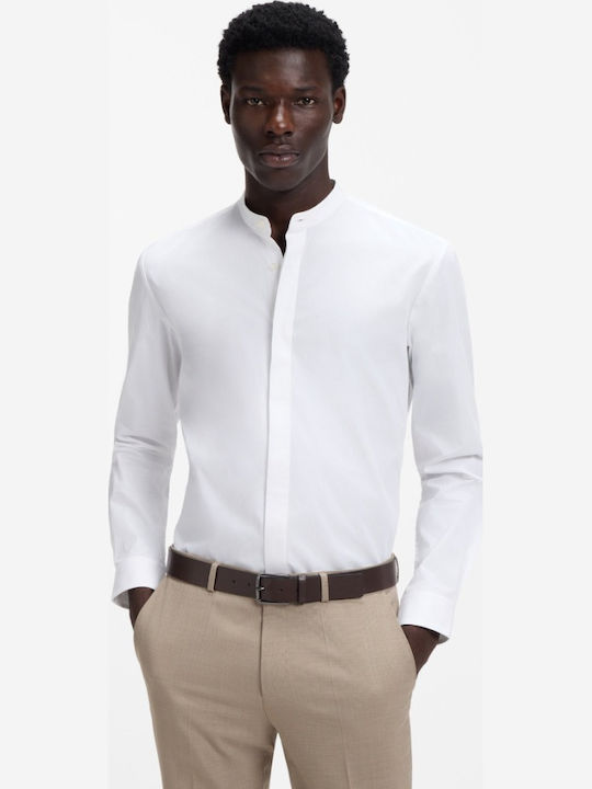 Hugo Kaleb Baumwolle Hemd White