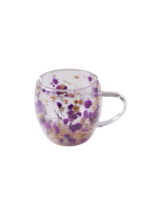 CupHup Passion Flower Κούπα Γυάλινη Διάφανη 300ml