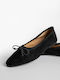 Wildleder Damen Ballerinas Spitz zulaufend in Schwarz Farbe