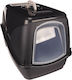 Flamingo Katzentoilette Geschlossen mit Filter Schwarz L37.5 x B54 x H38cm