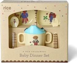 Rice Baby & Kids Feeding Set from Plastic 4 Pieces
