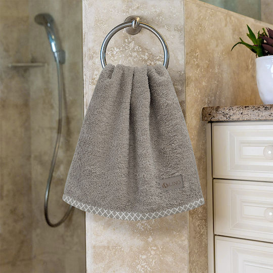 Lino Home Πετσέτα Χεριών Marley 30x50εκ. Μόκα Βάρους 600gr/m²