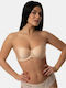 Bra Cup B Strapless Push Up Seamless Beige Size S