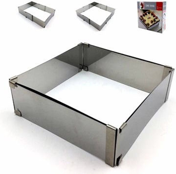 Square Cake Ring 095 Inox Min 16x16cm 735095-48