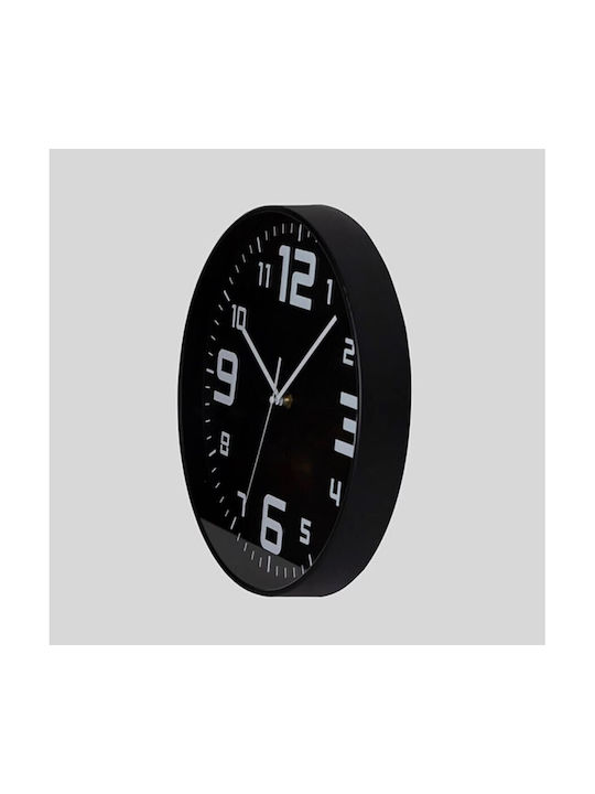 Ceas de Perete Plastic Negru 30x4.2cm
