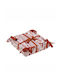 Kentia Pane 251 Towel from 100% Cotton in Red Color 3pcs