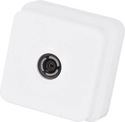TV Aerial Pass-Through Wall Socket White TV Aerial Pass-Through Wall Socket White