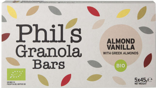 Phil's Granola Βιολογική Μπάρα Βρώμης / Ενέργειας / Ξηρών Καρπών (5x45gr)