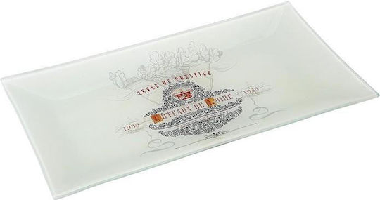 Espiel Cuvee De Prestige Plate Shallow Rectangular Glass White 16x10cm 6pcs