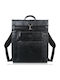 Roll Top Leder Vintage Laptoptasche Urban Schwarz Paolo Peruzzi Sl-02-bl