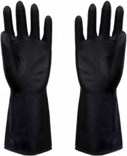 Gloves for Work Garden Black Nitrile/Latex 1pcs